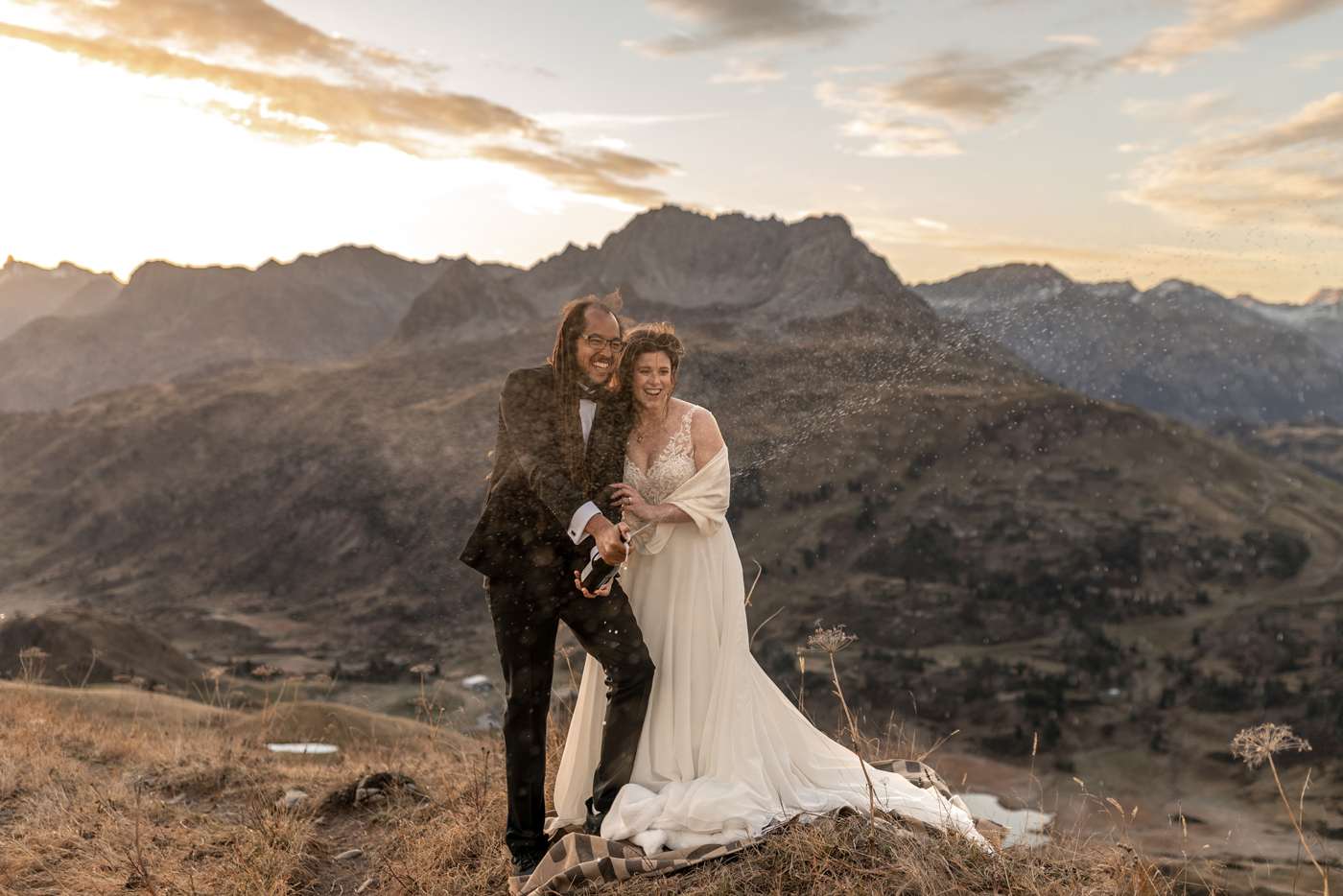 mountain elopement venue austria celebration after hiking wedding ceremony