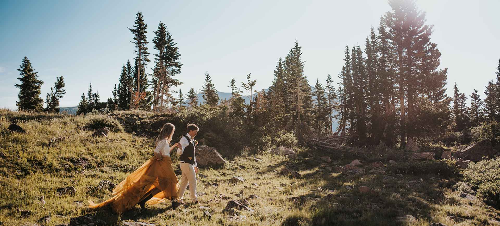 colorado adventure wedding elopement at alpine lake near bella vista