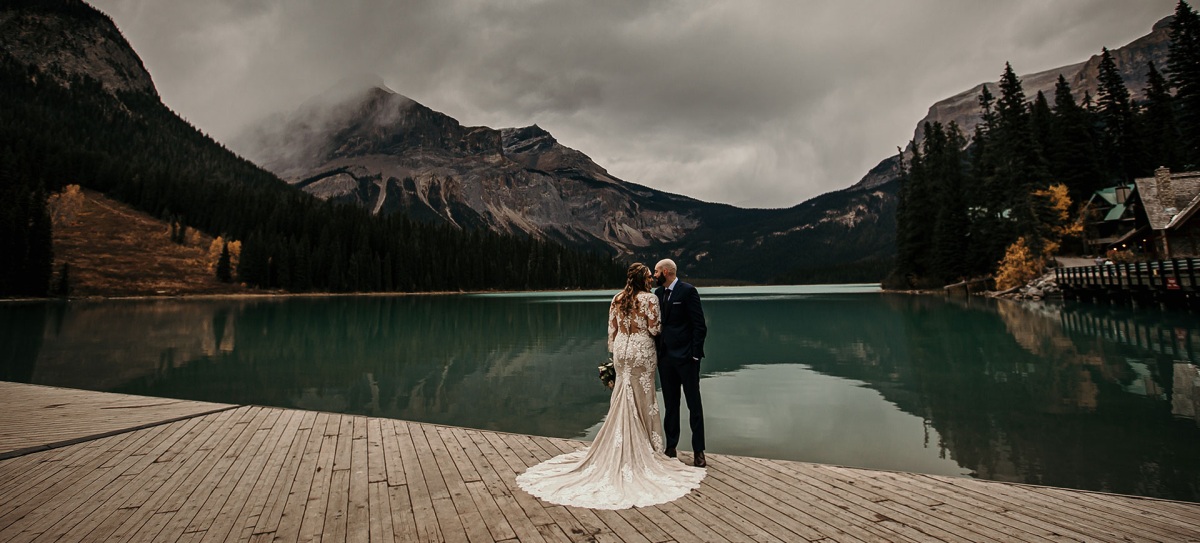 heli elopement package canada lake louise