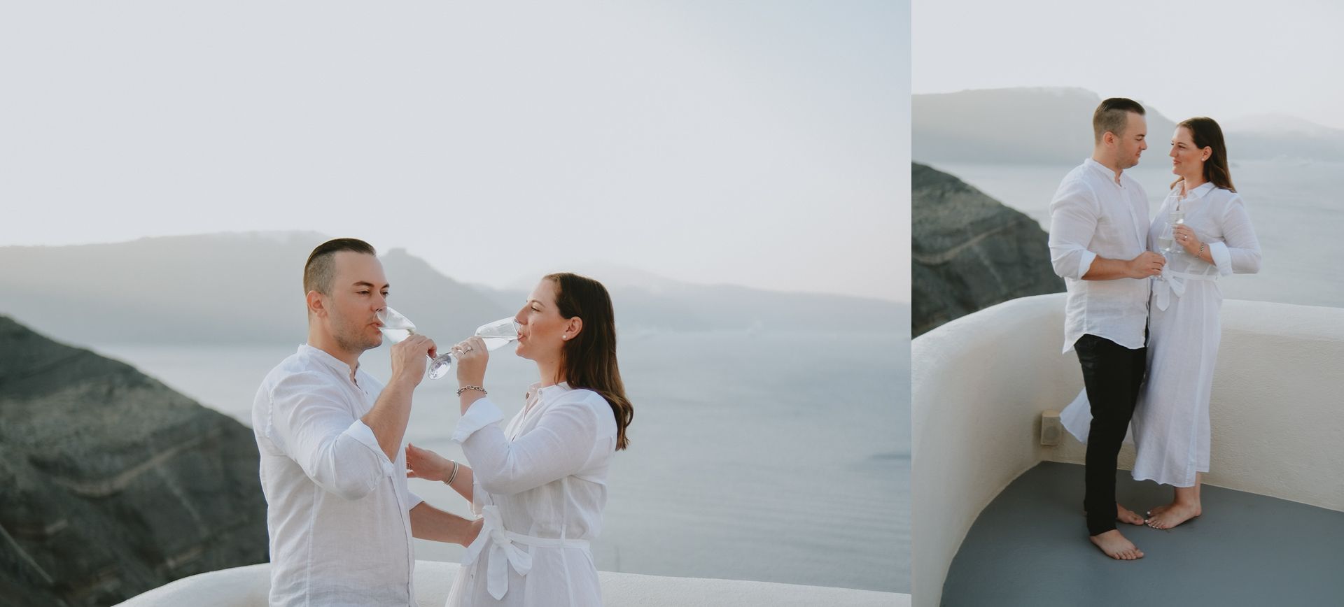 Greece Adventure Wedding Elope to Santorini with a Cliffside Terrace Ceremony Dinner