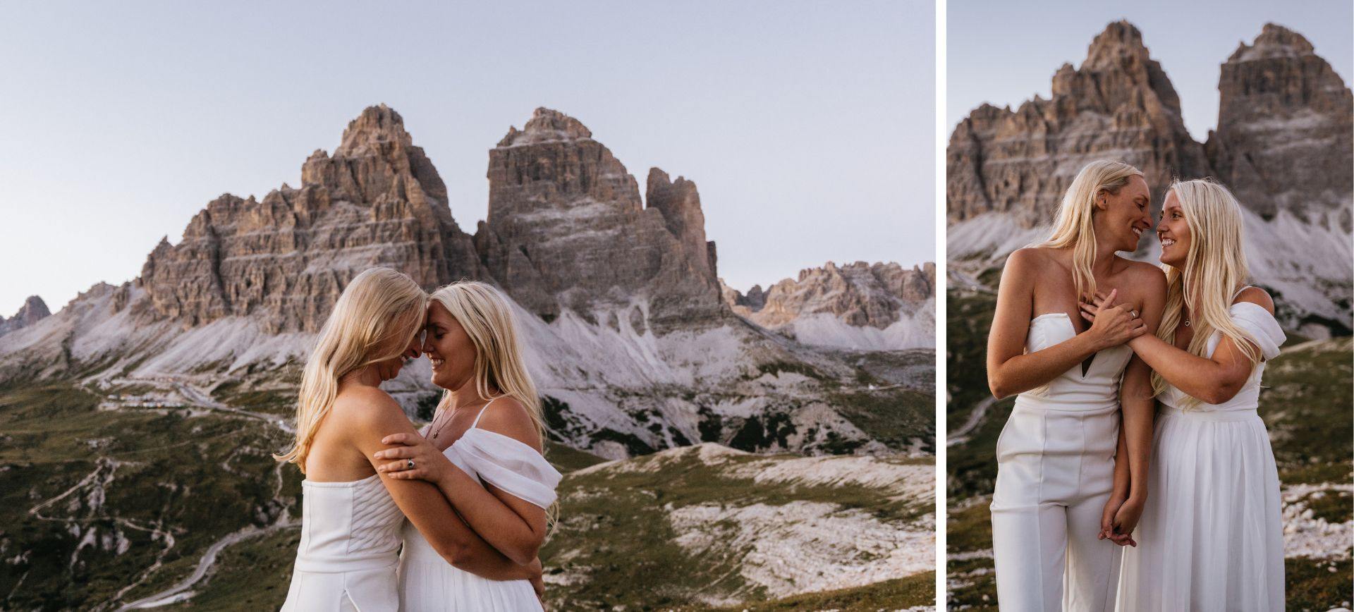 italy hiking elopement package dolomites wedding adventure