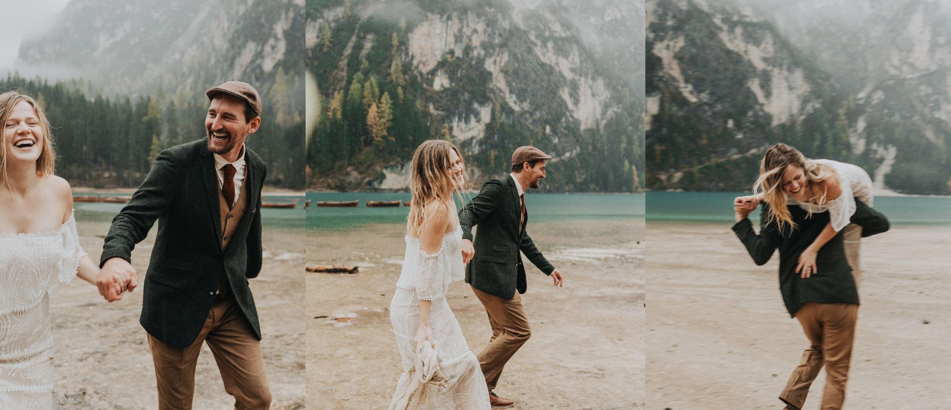 Lake Braies Elopement Adventure Wedding Italy