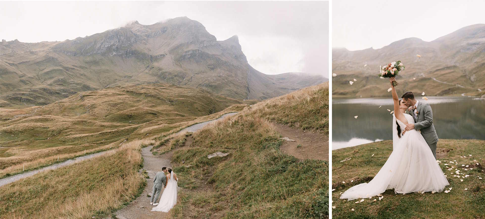 Swiss Alps Elopement Adventure Wedding