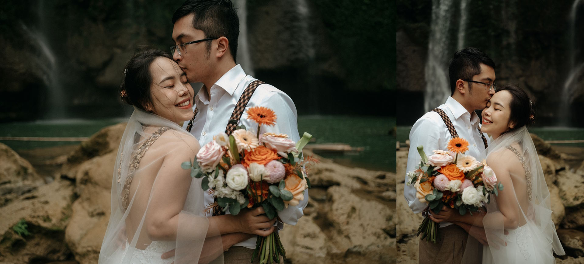 Vietnam Waterfall Elopement Wedding